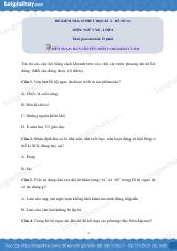 Đề kiểm tra 15 phút Văn 8 - Đề số 16